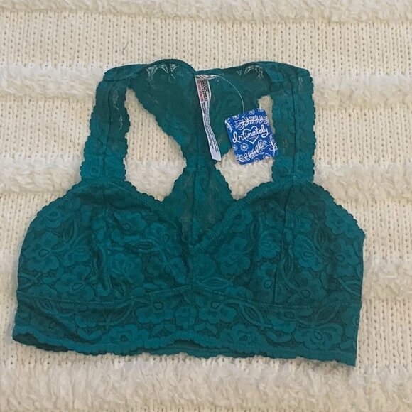 🔥🔥SALE🔥🔥Free People Galloon Green Lace Bralette NWT - Picture 3 of 5